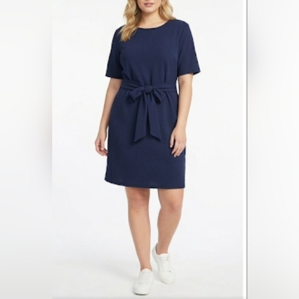 ✨ NWT Suzy Shier Elegant Royal Blue Belted Dress ✨️ Size XXL